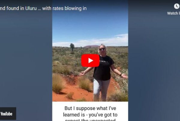 Lost and found in Uluru … with rates blowing in